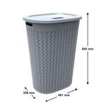 Kolorr Space Saving Laundry Bag with Lid & Cutout Handles (Bluish Grey) 